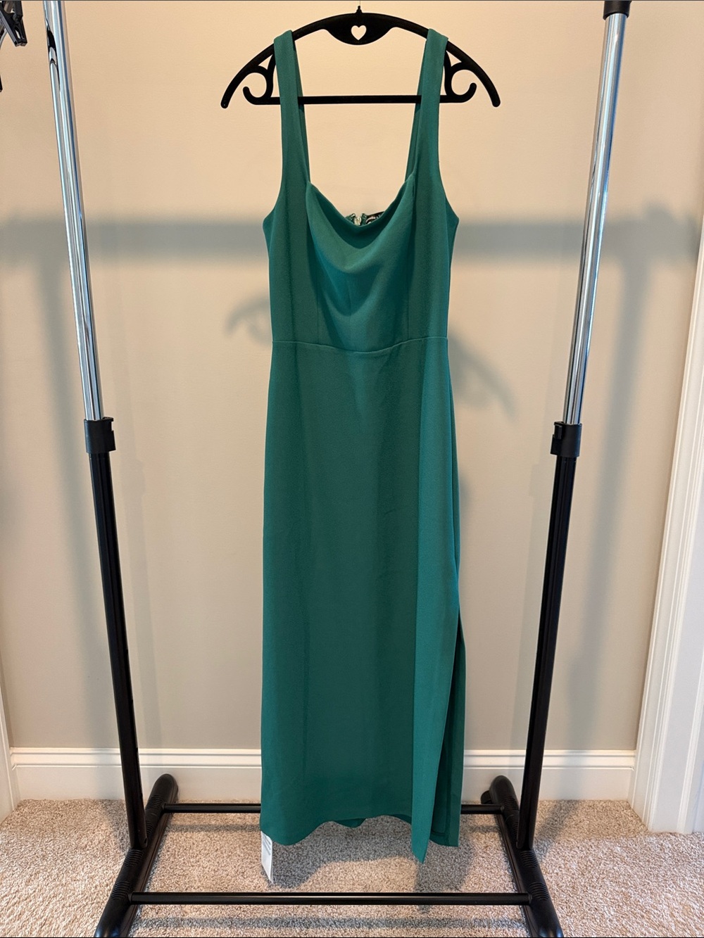 Abercrombie & Fitch Teal Cowl Neck Maxi Dress